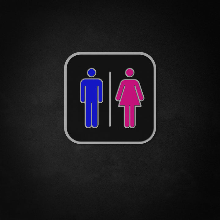 "Tyttöjen ja poikien vessan logo, wc-sisustus" Neon Like