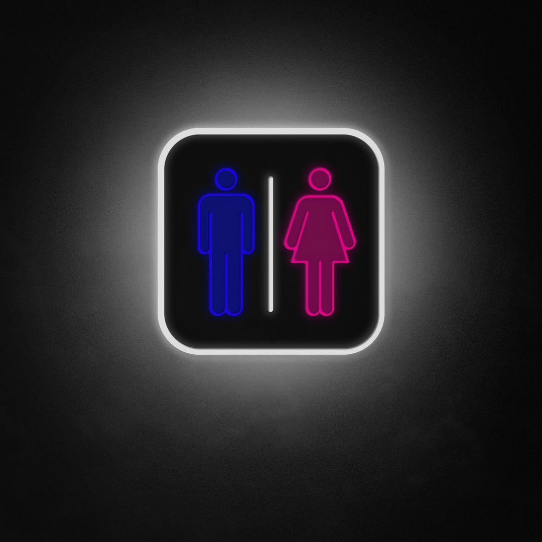 "Tyttöjen ja poikien vessan logo, wc-sisustus" Neon Like