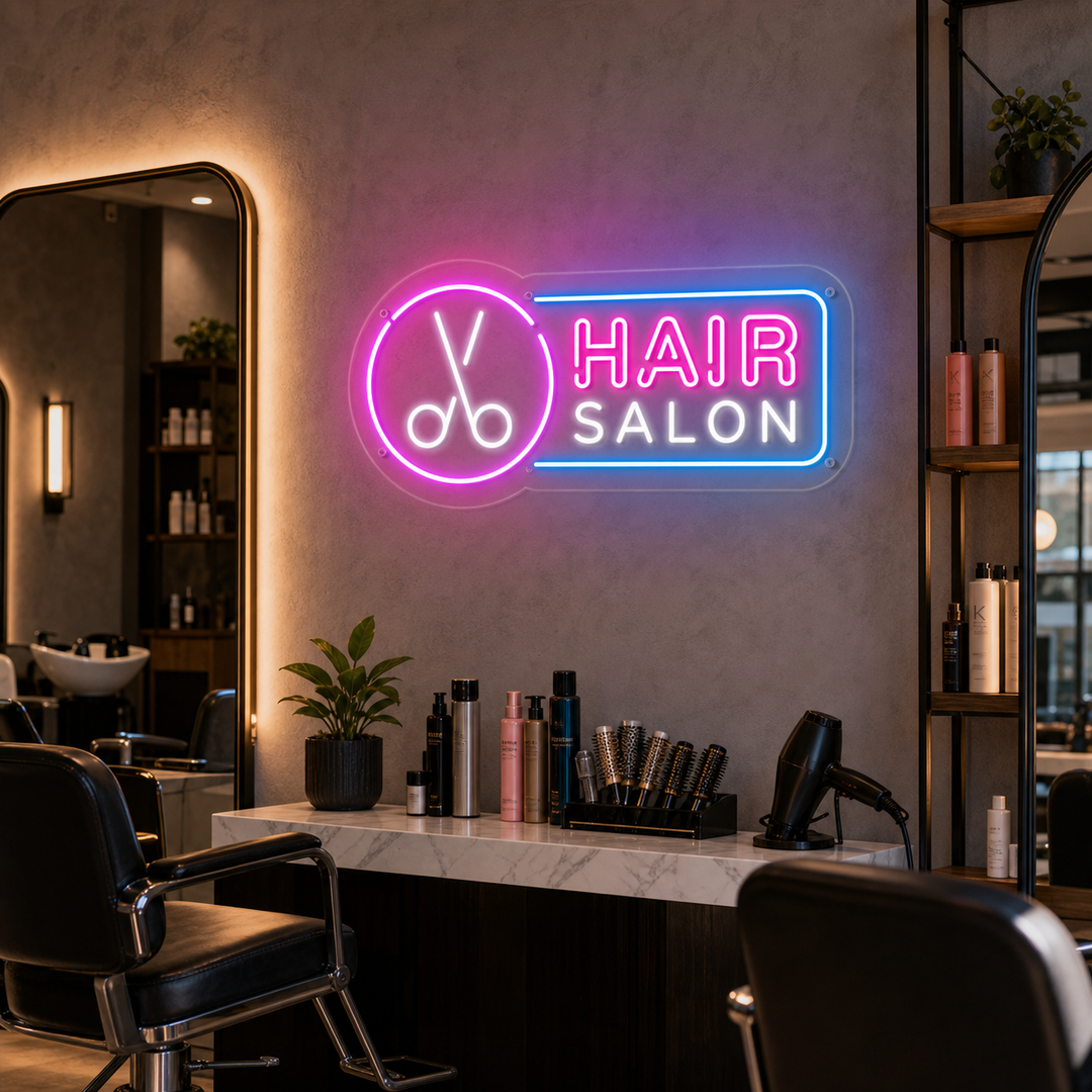 "Hair Salon" Neonkyltti