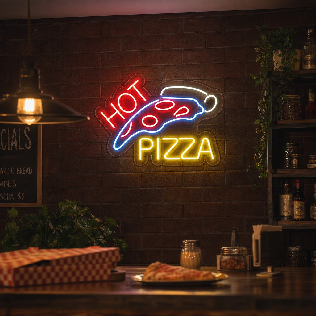 "Hot Pizza" Neonkyltti