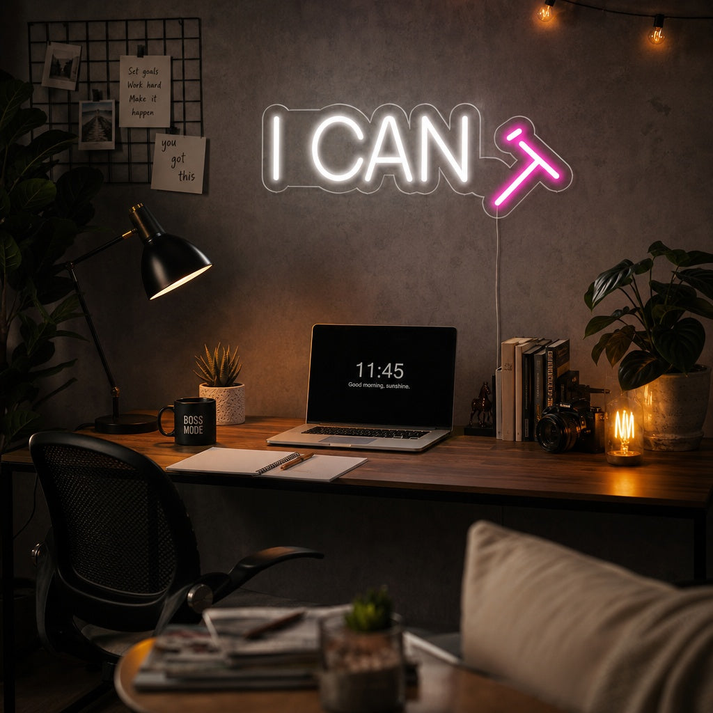"I CAN T" Neonkyltti