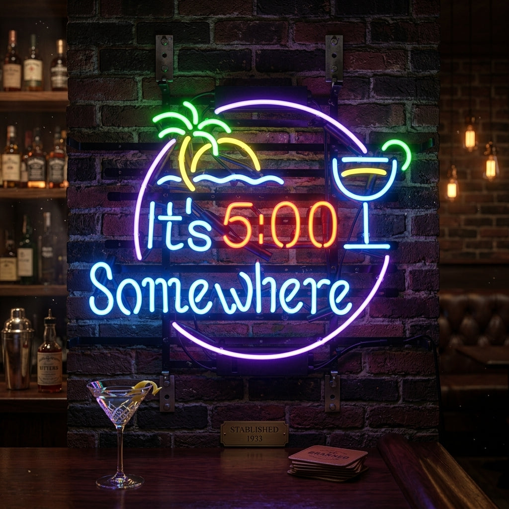 "Its 500 Somewhere" Neonkyltti