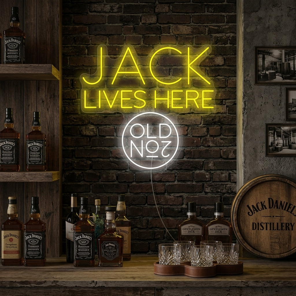 "Jack Lives Here No.7" Neonkyltti