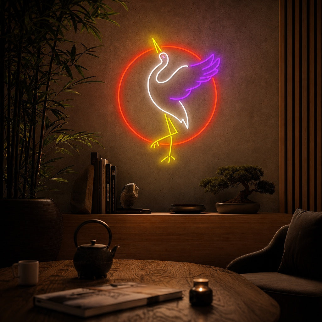 japanilainen kurki Neonkyltti, Japanilainen neon merkki