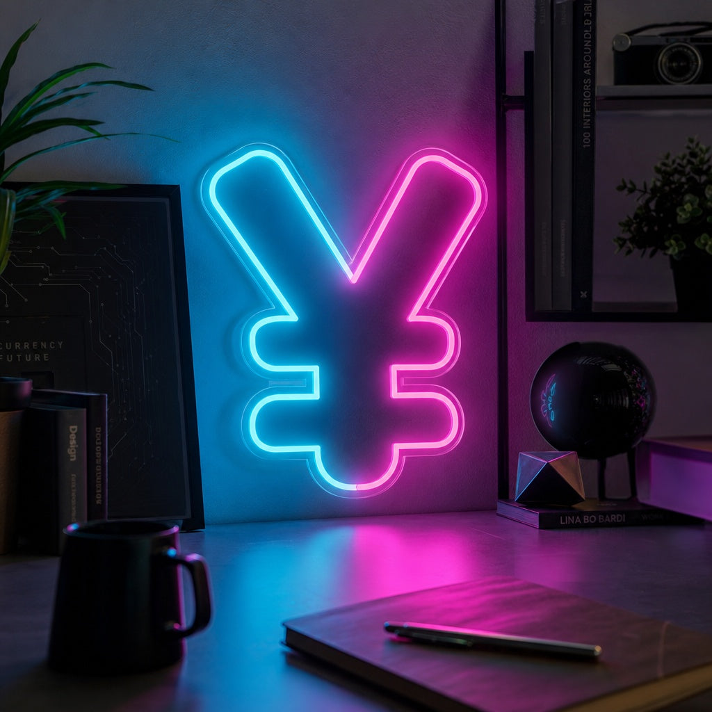 "Japanilainen Jeni Symboli" Neonkyltti