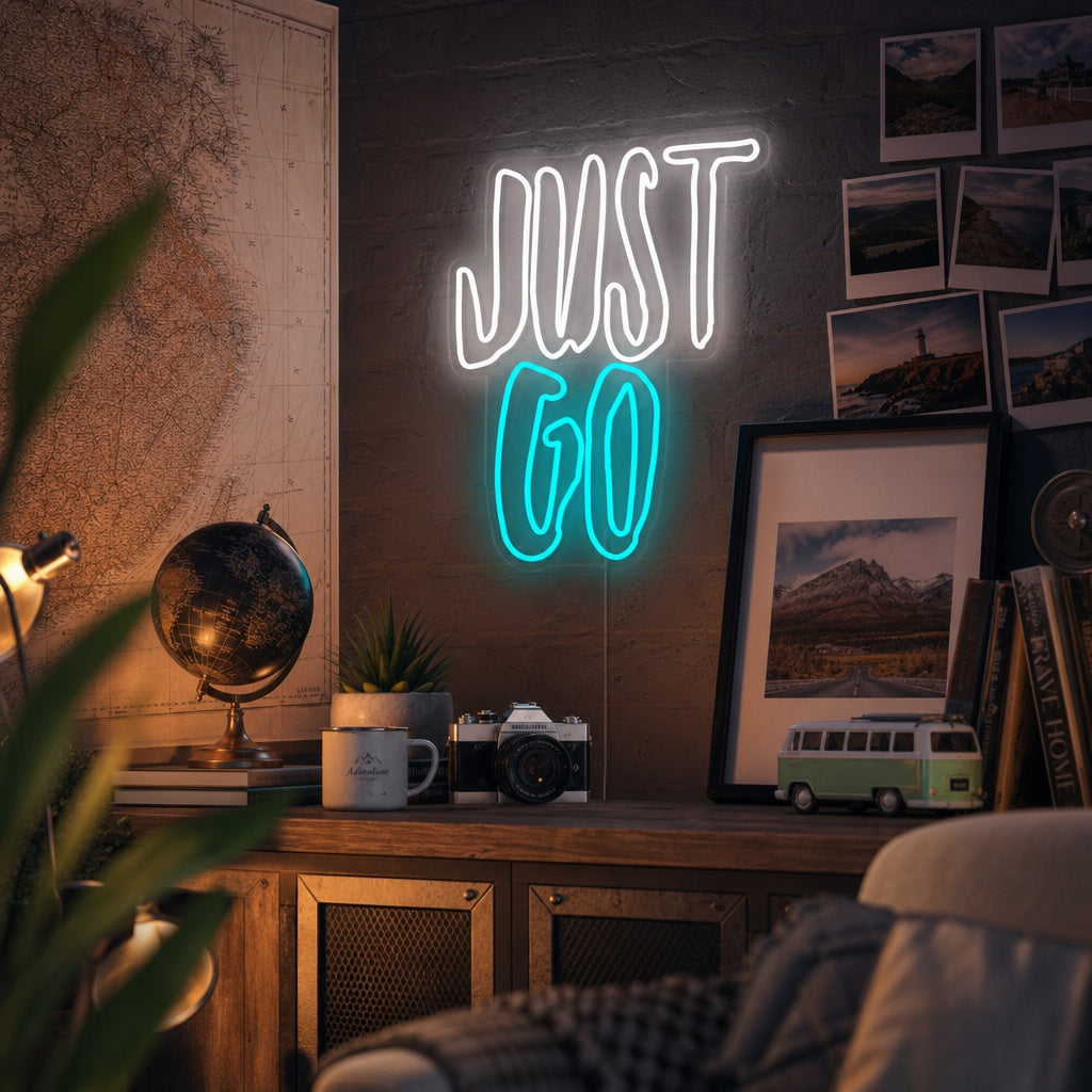 "Just Go" Neonkyltti