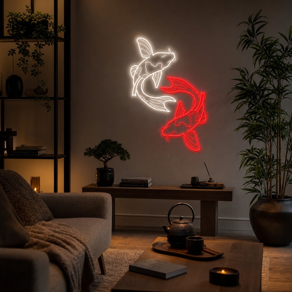 Koi kala Neonkyltti, japanilainen neon merkki