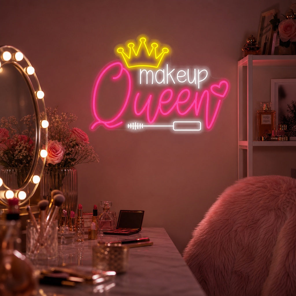 "Makeup Queen" Neonkyltti