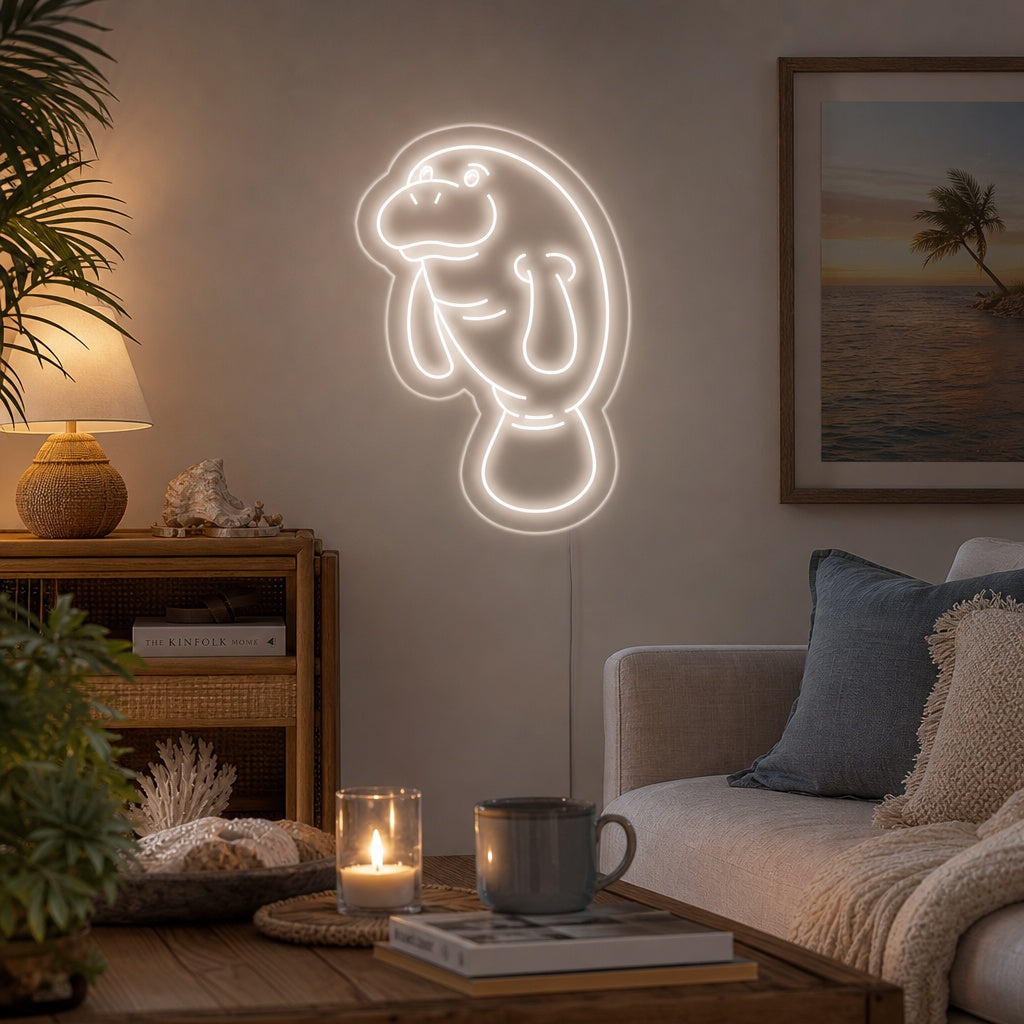 "Manatee" Neonkyltti