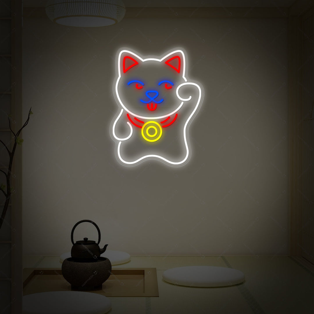 Maneki Neko kissa Neonkyltti, Japanilainen neon merkki