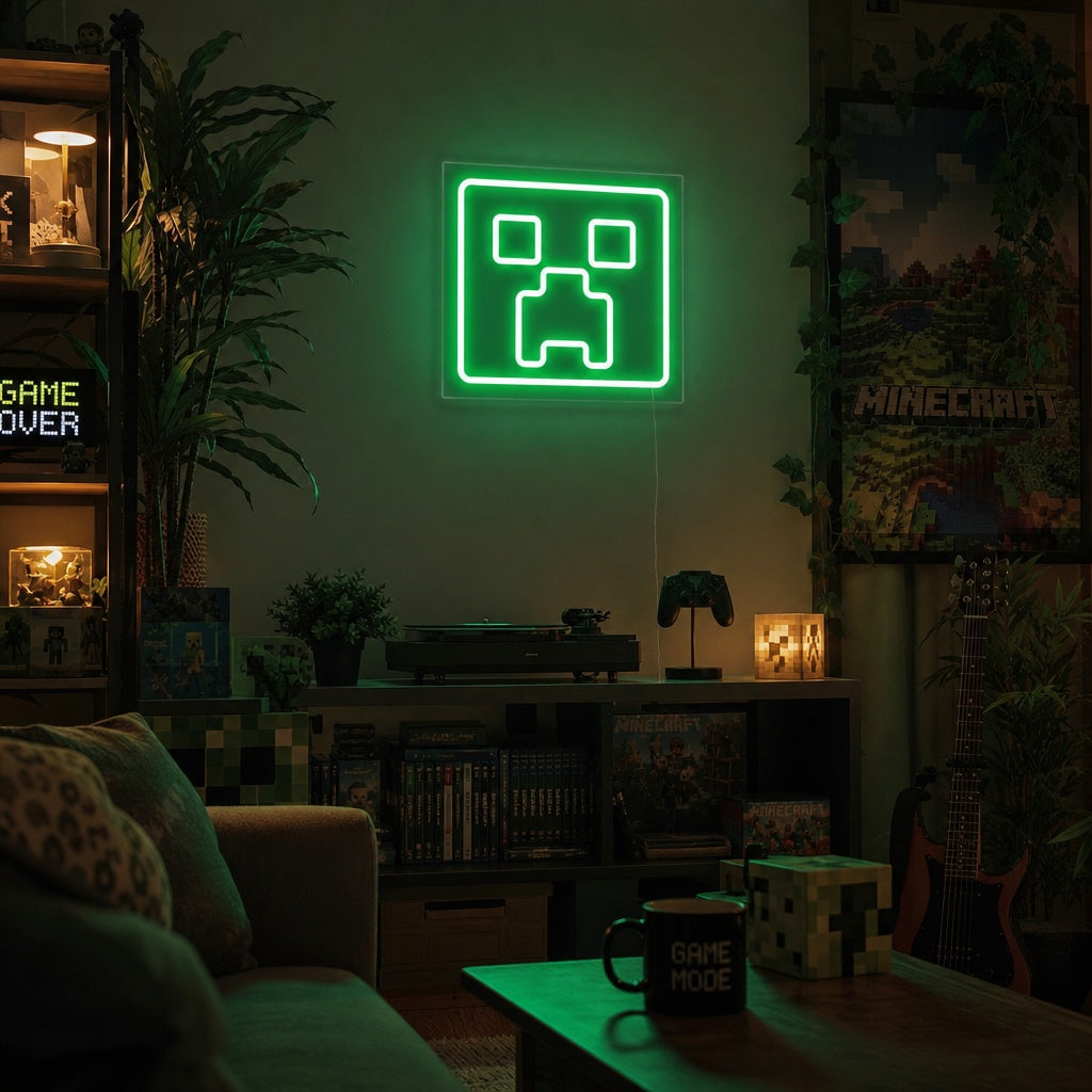 "Mcraft, Mcraft Huoneen Sisustus" Neonkyltti