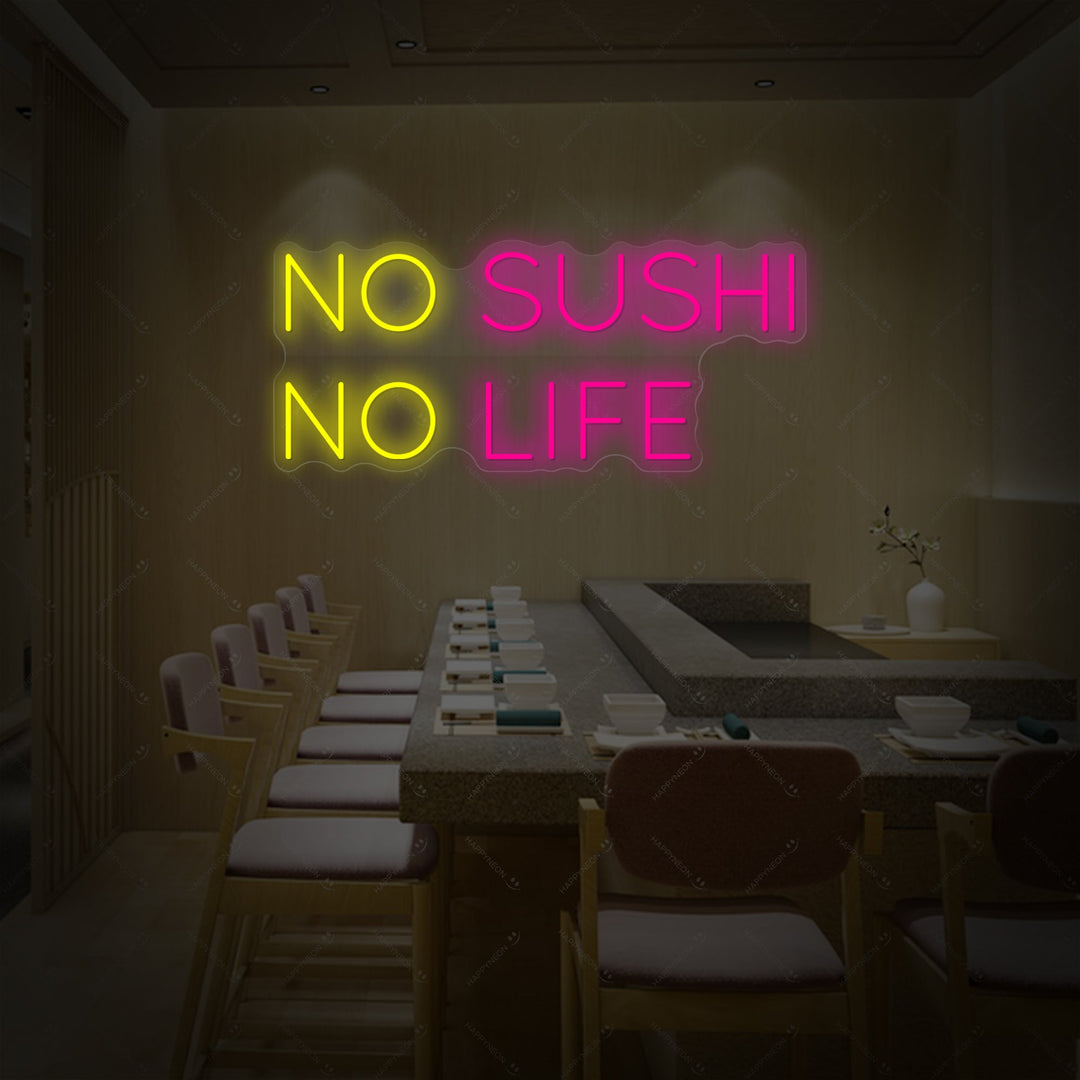 No Sushi No Life Neonkyltti, Japanilainen ravintola sisustus