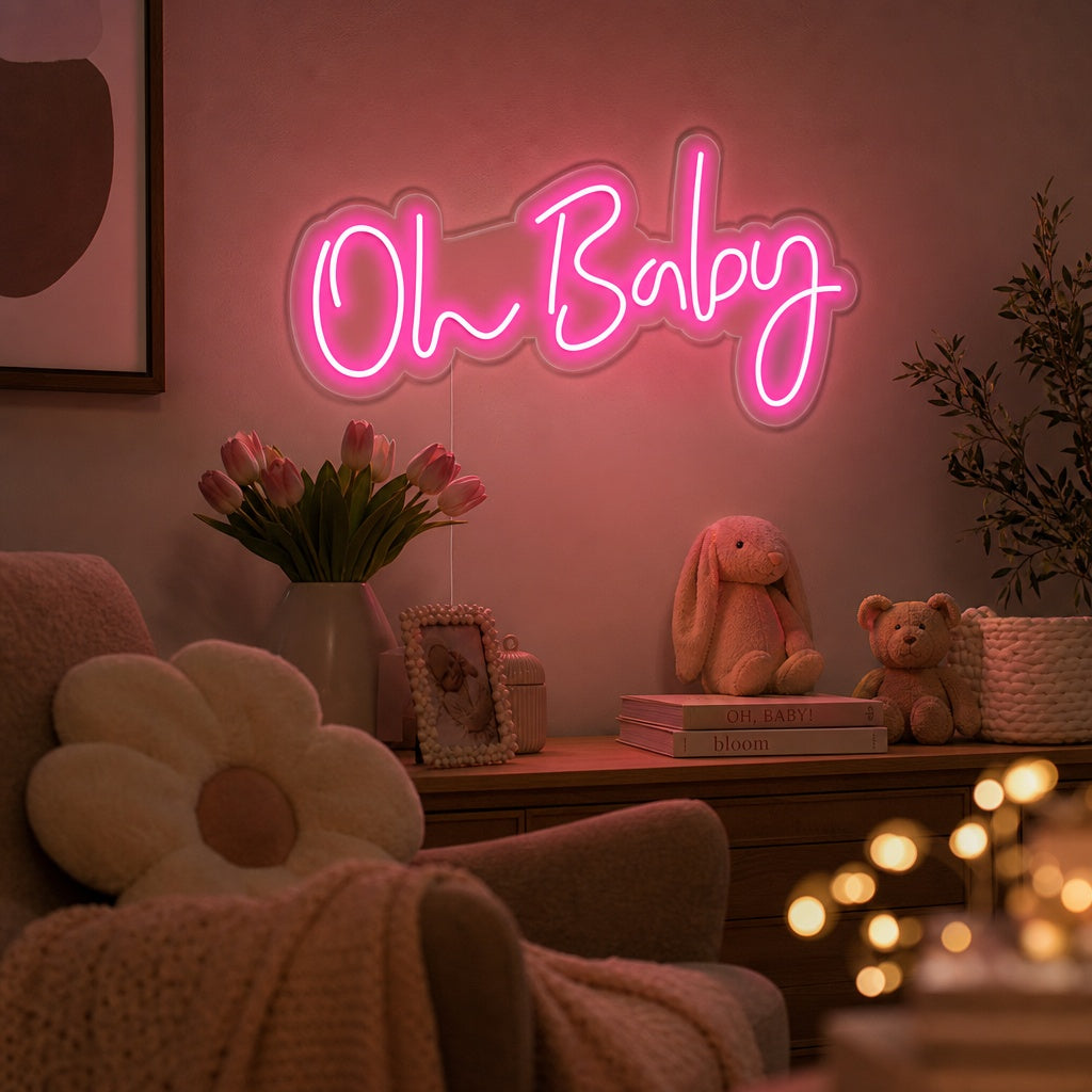 "Oh Baby" Neonkyltti