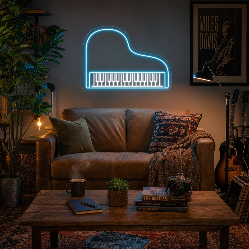 "Piano" Neonkyltti