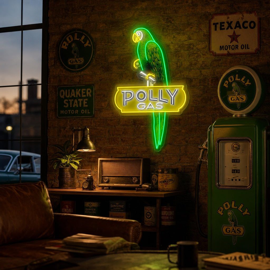 "Äänestyskaasulogo" UV-tulostettu LED-neonkyltti