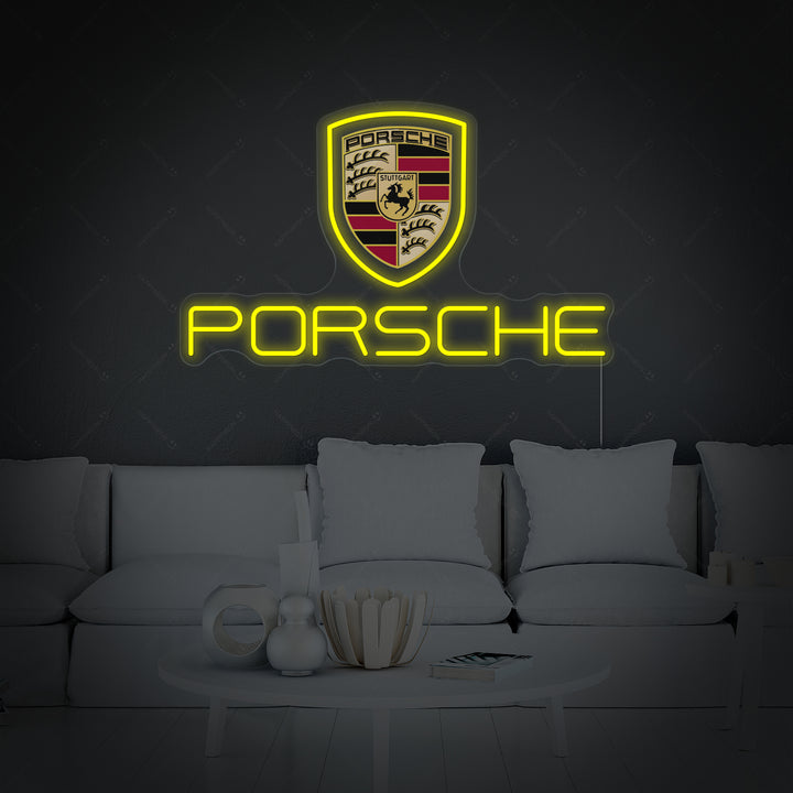 "Porsche-auto" Neonkyltti