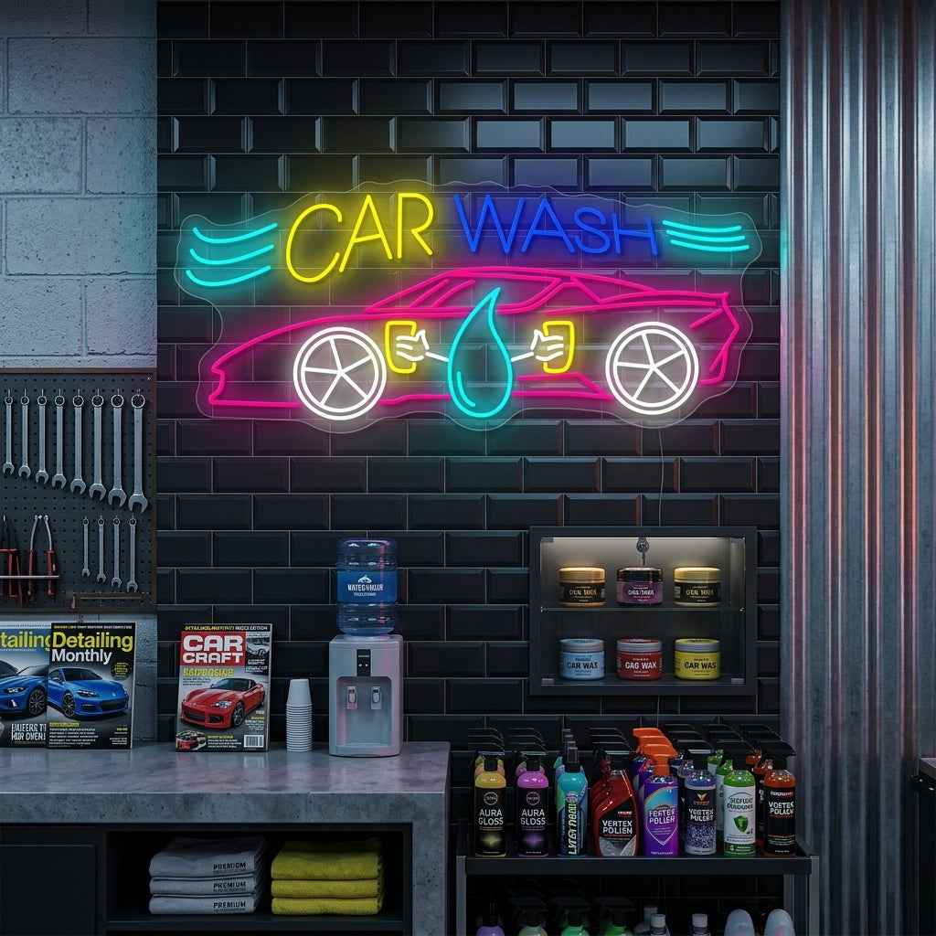 "Car Wash" Neonkyltti