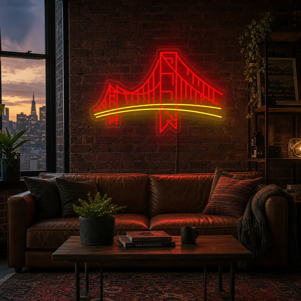 "San Franciscon Golden Gate -Silta" Neonkyltti