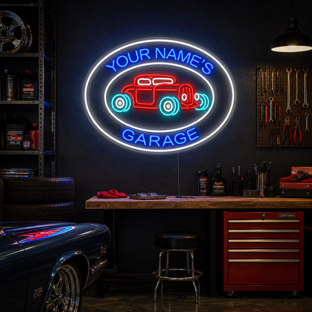 "Scotts Garage" Neonkyltti