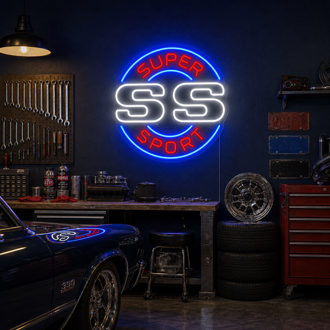 "Ss Super Sport" Neonkyltti