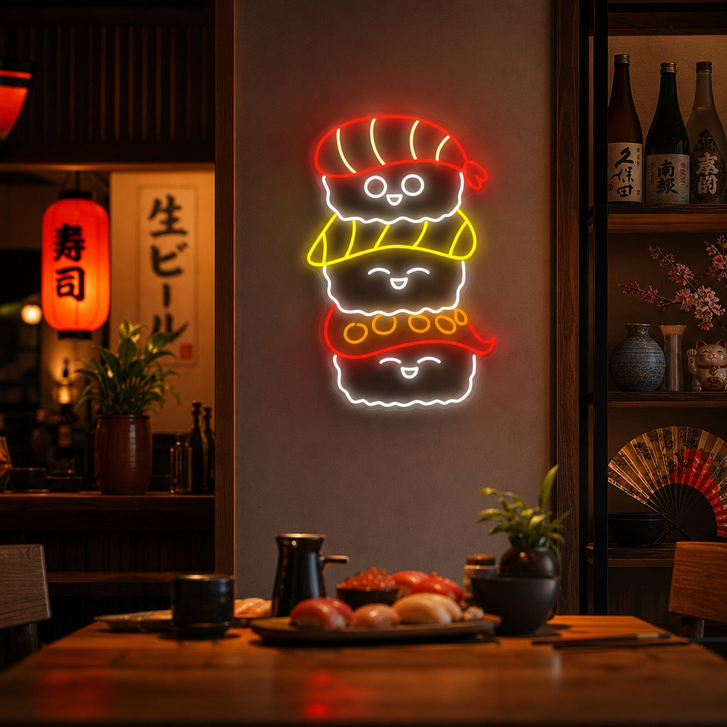 Sushi Neonkyltti, Japanilainen ravintola sisustus