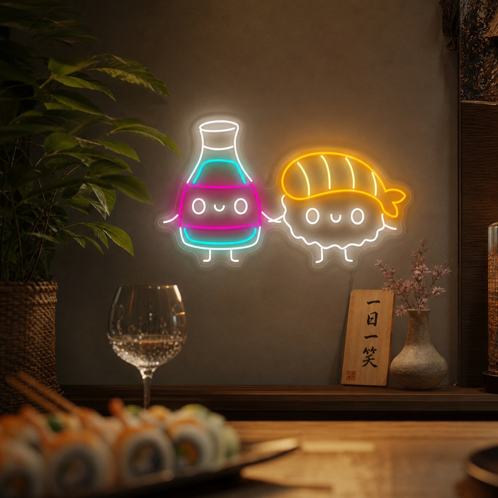 Sushi Neonkyltti, Japanilainen ravintola sisustus