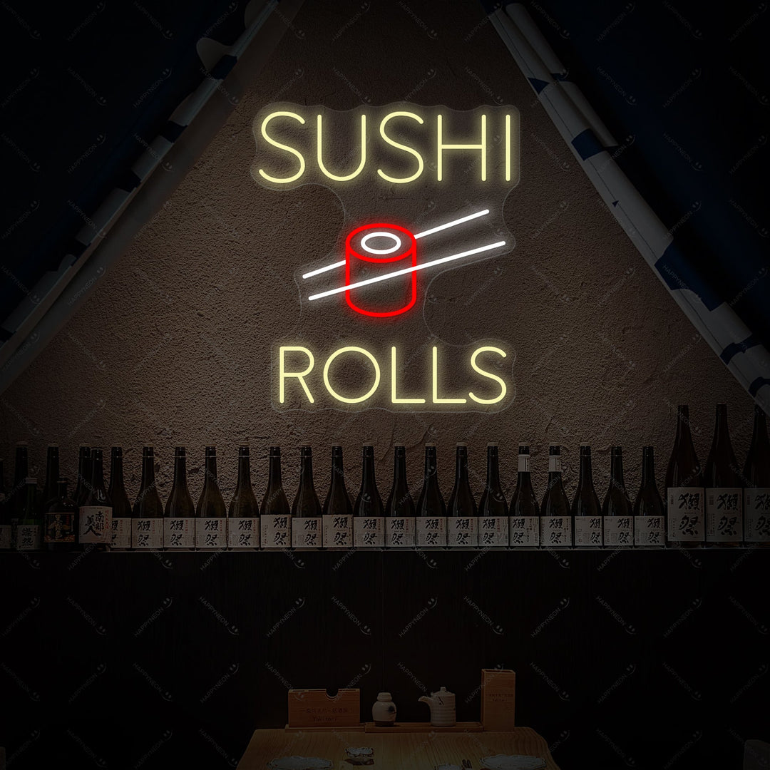 Sushi Rolls Neonkyltti, Japanilainen ravintola sisustus