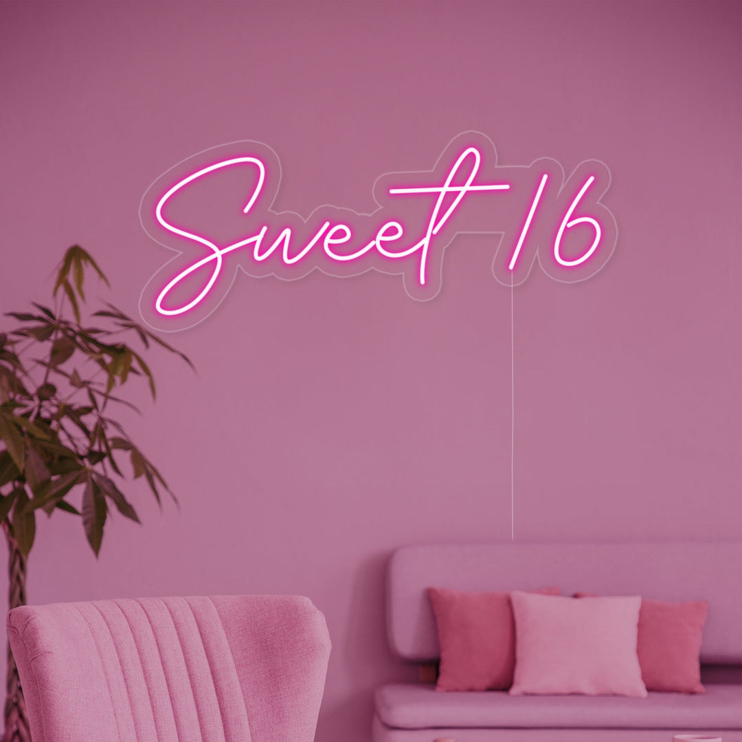 "Sweet 16" Neonkyltti