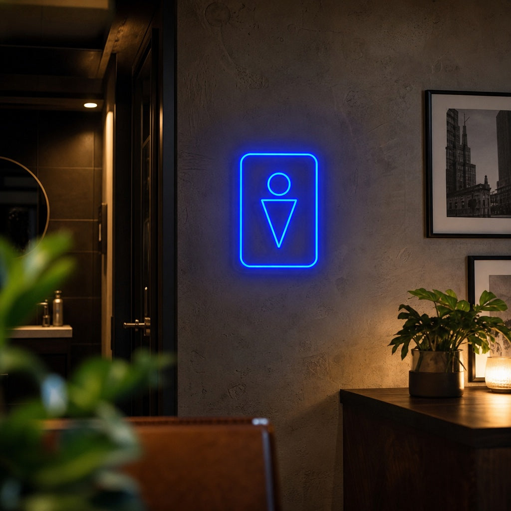 "WC Mies Symboli" Neonkyltti