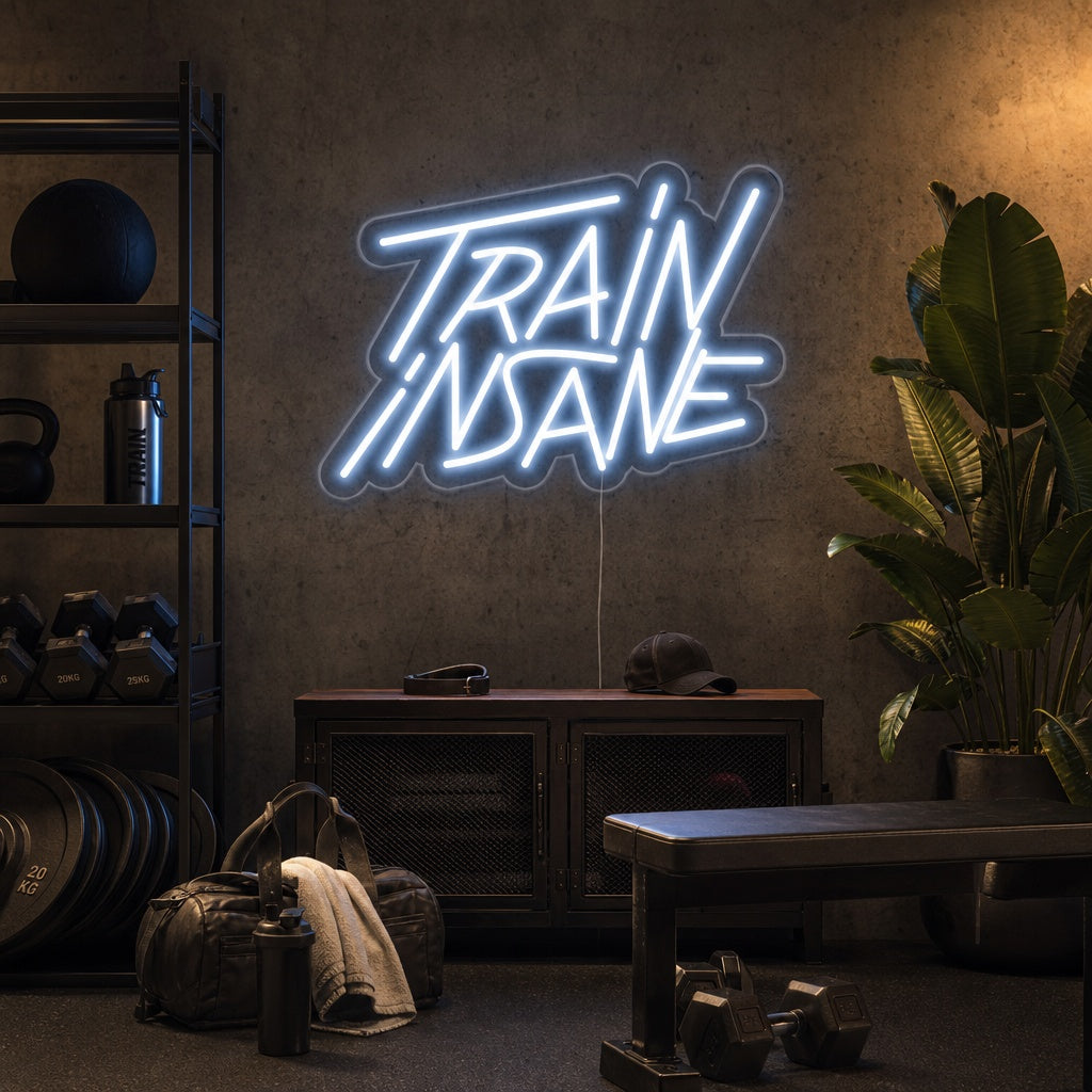 "Train Insane" Neonkyltti