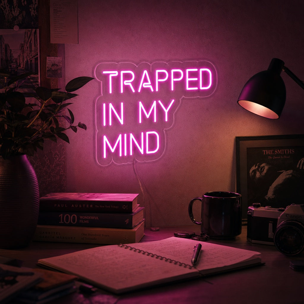 "Trapped in My Mind" Neonkyltti