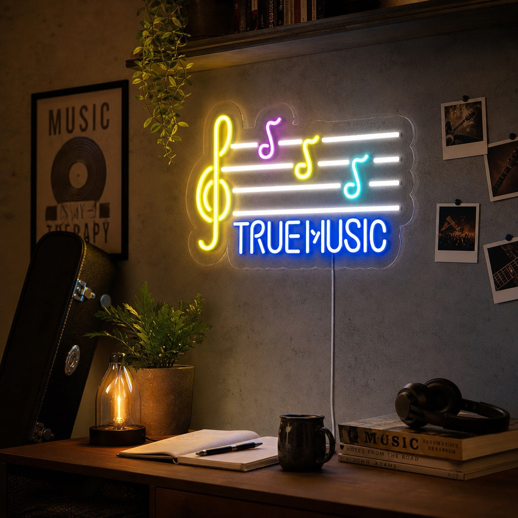 "True Music" Neonkyltti