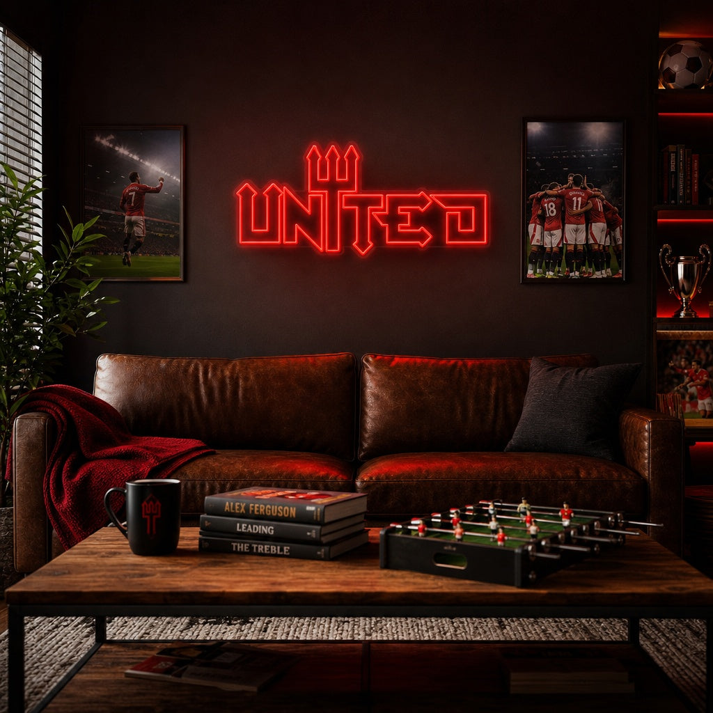 "United Jalkapallojoukkue" Neonkyltti