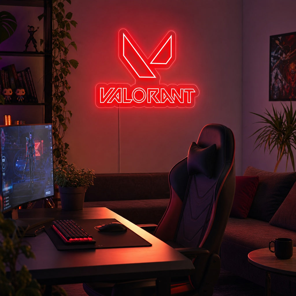 "Valorant, Peli Seinätaide" Neonkyltti