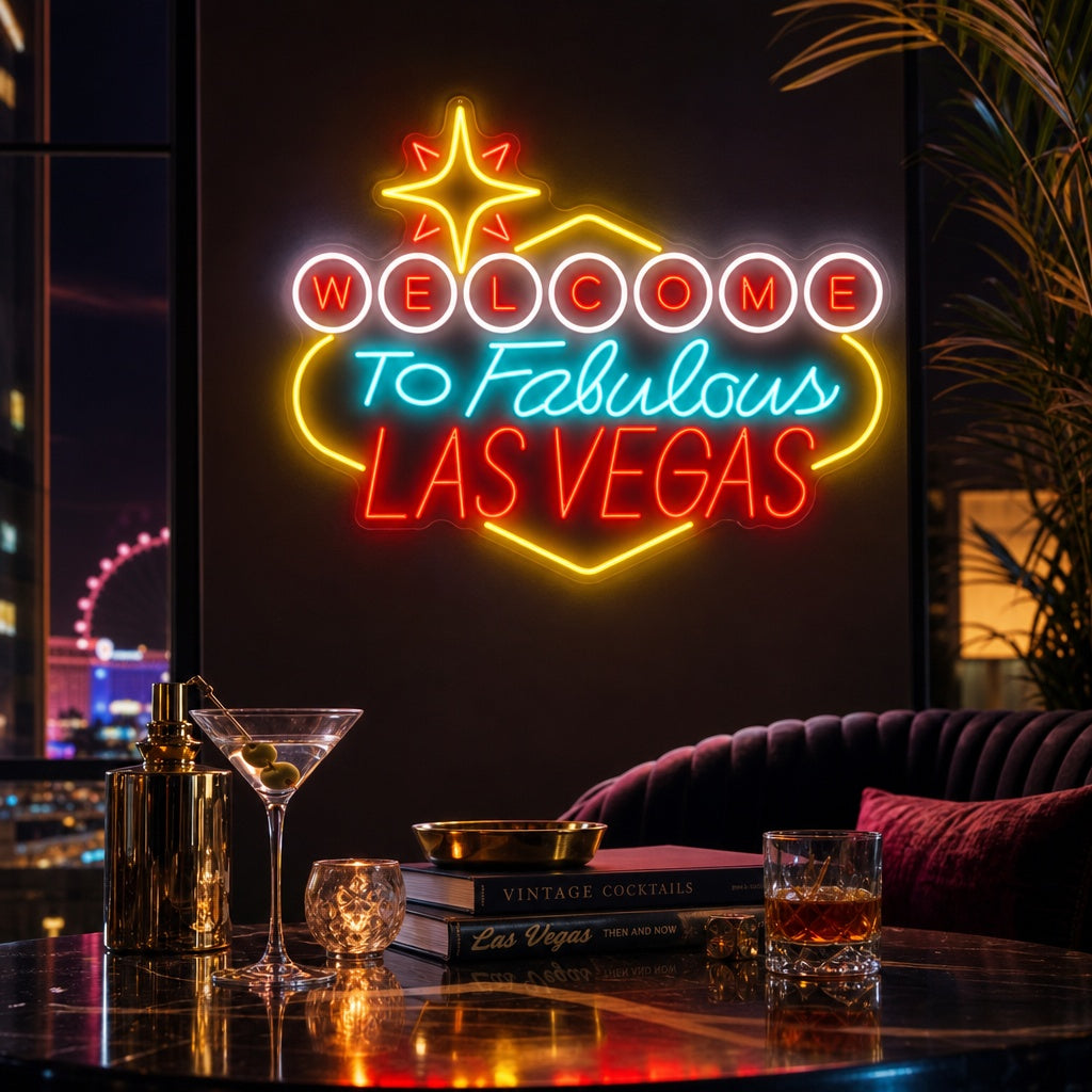 "Welcome To Las Vegas" Neonkyltti
