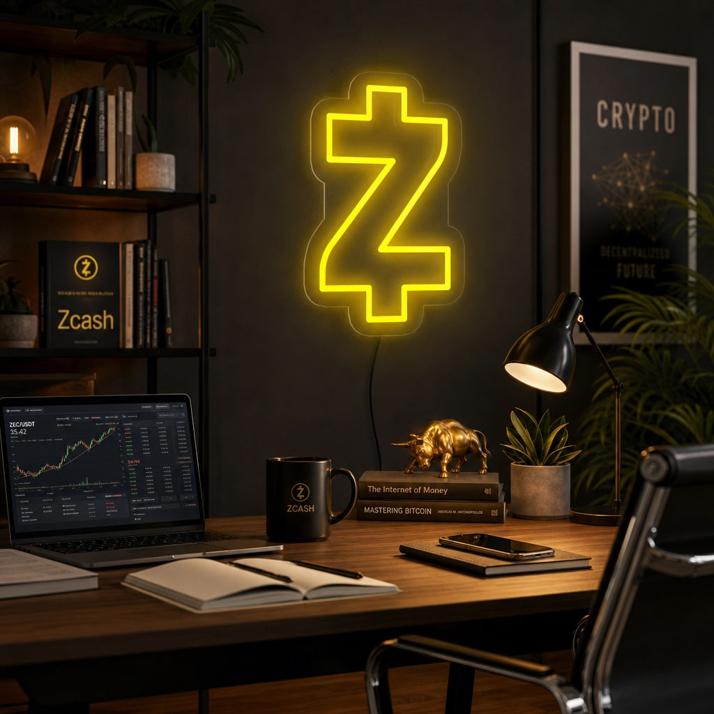 "Zcash Zec Symboli" Neonkyltti