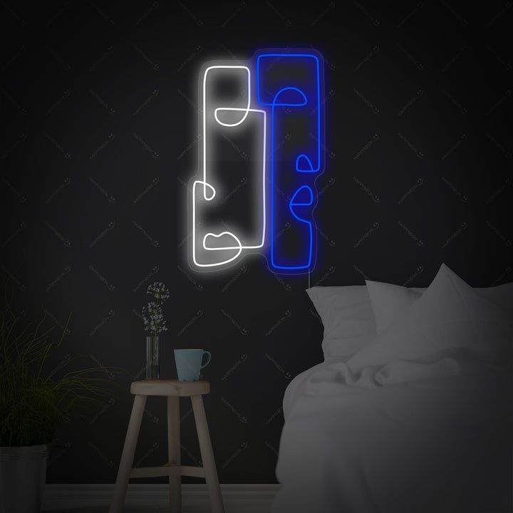 "Abstrakti toteemi" Neonkyltti