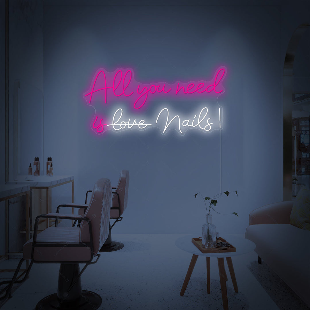 "All You Need Is Nails" Neonkyltti