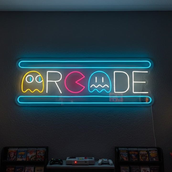 "Arcade Ghost" Neonkyltti