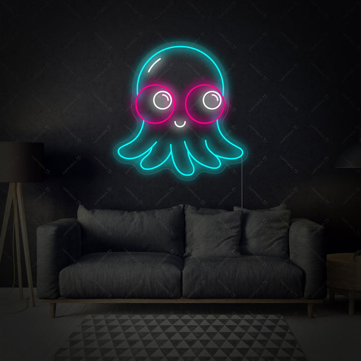 "Vauva Octopus" Neonkyltti