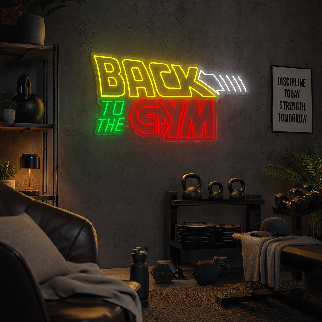 "Back To The Gym" Neonkyltti