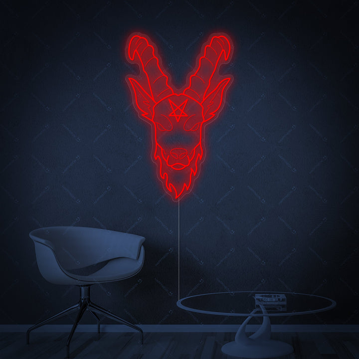 "Baphomet gootti" Neonkyltti