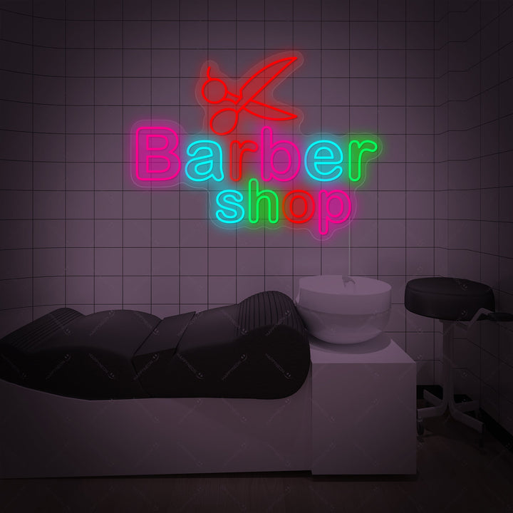 "Barber Shop" Neonkyltti