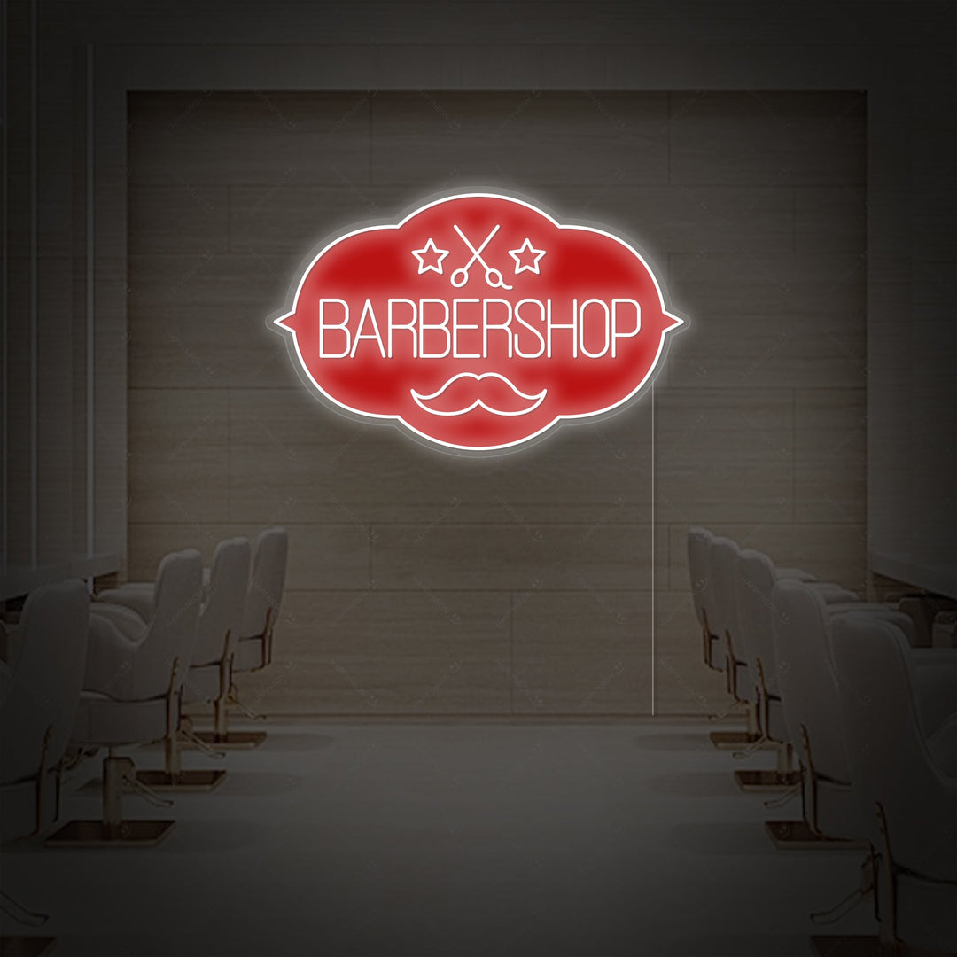 "Barbershop" Neonkyltti