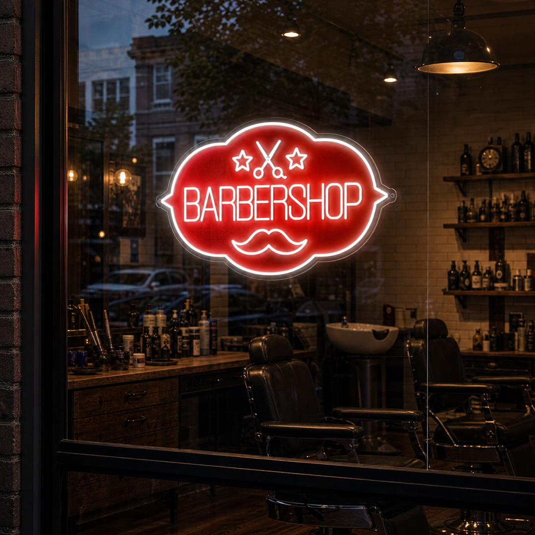 "Barbershop" Neonkyltti