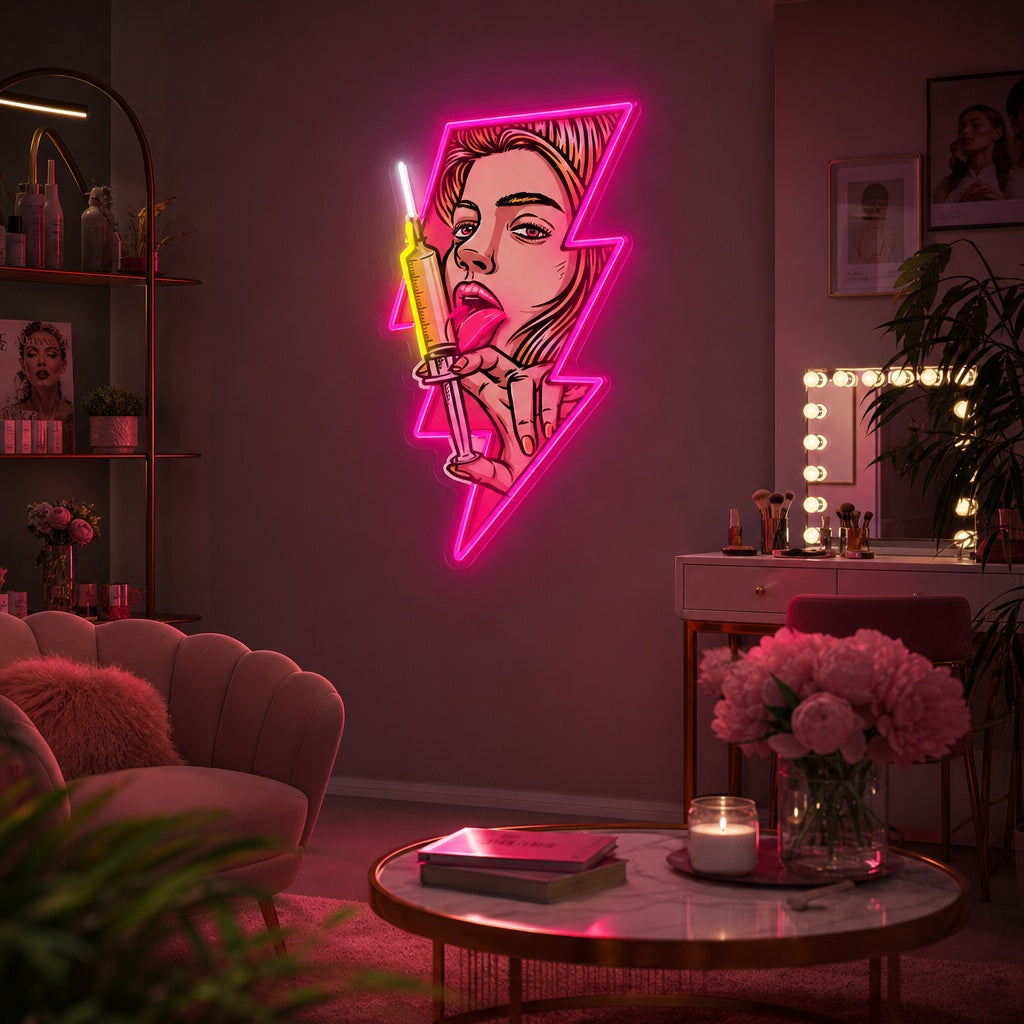 "Kauneudenhoito" Neonkyltti