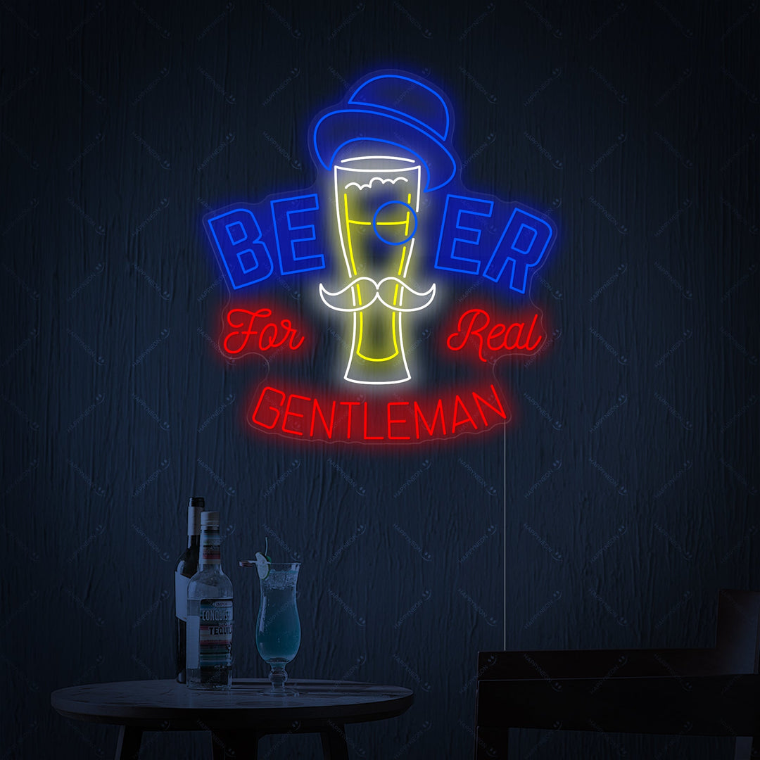 "Beer For Gentleman" Neonkyltti