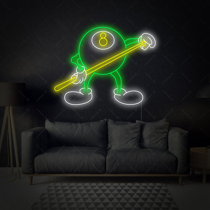 "Biljardi mies" Neonkyltti