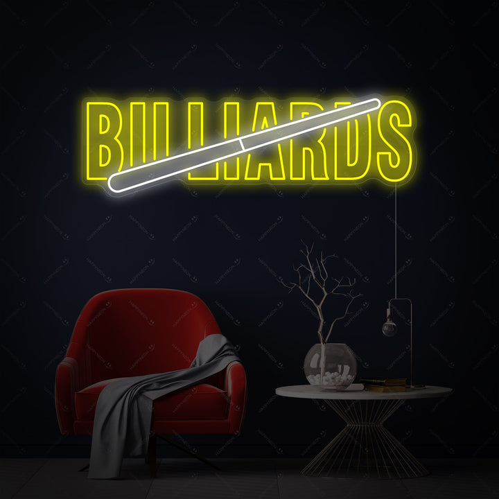 "Billiards" Neonkyltti