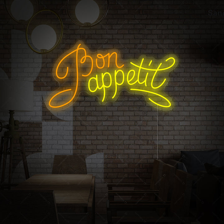"Bon Appetit" Neonkyltti